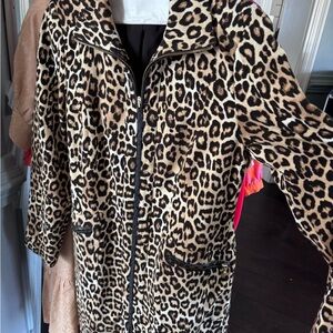 Chico's Animal Print Trench Coat